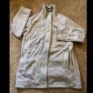 Lands End White & Gray Zip Up Jacket size Women’s XL
